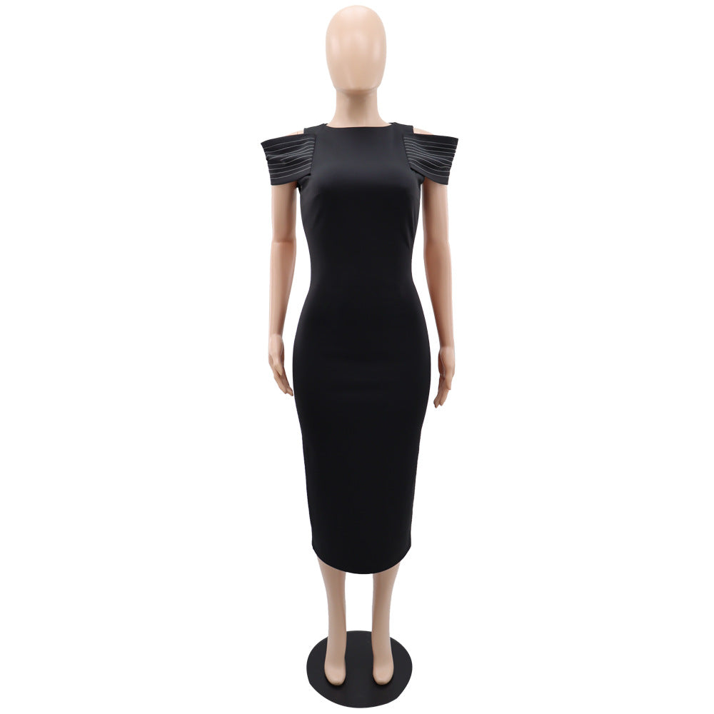 Women's Sleeveless Casual Career Slit Bodycon Dress 15