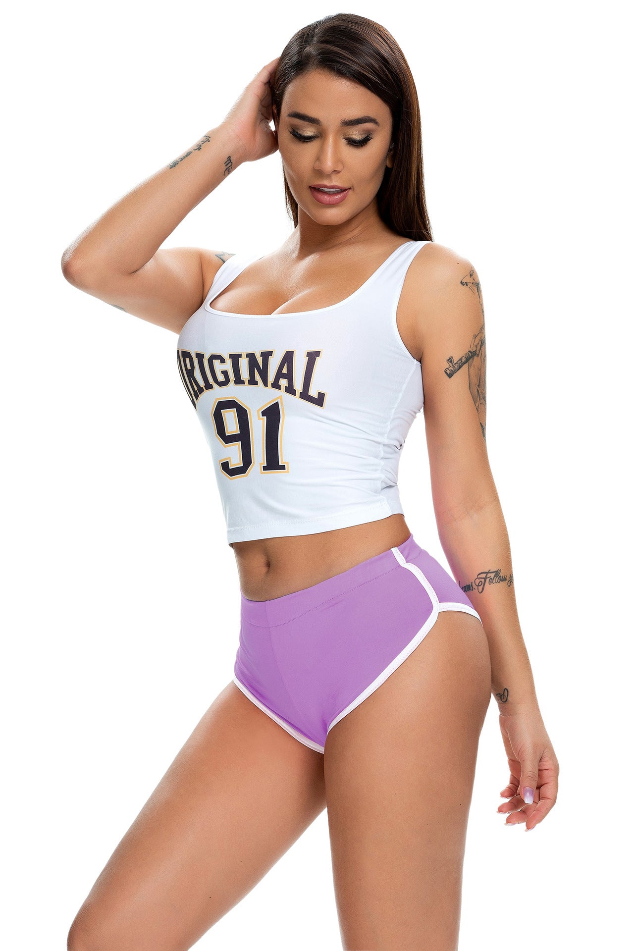 Summer Women's Sexy Running Stretch Sports Yoga Fitness Shorts 38