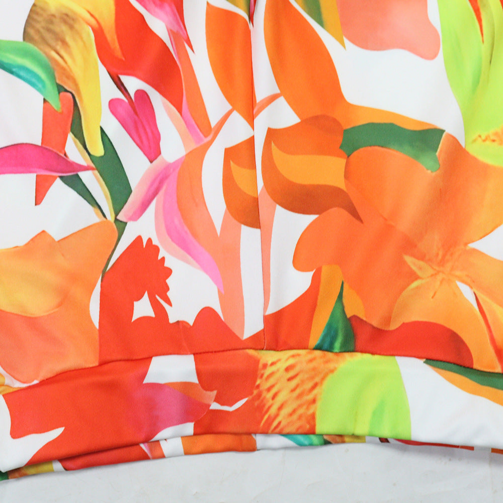 Women Suspender Lace-up Sexy Top Wide-Leg Pants Two-Piece Set 11