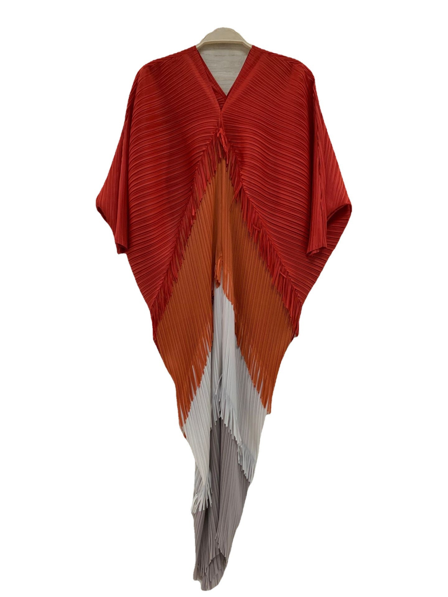 Miyake Pleated Spring Fringed Basic Dress 8