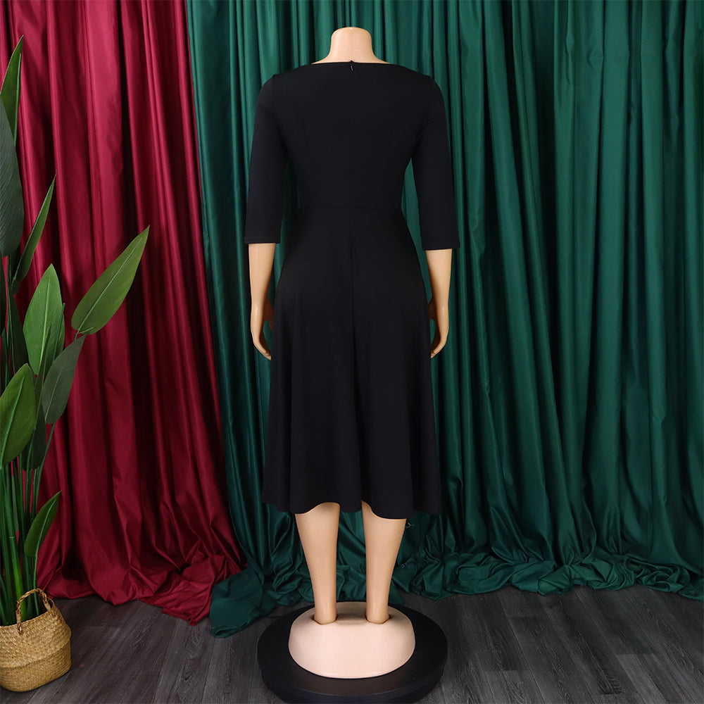 Women Autumn and Winter Pocket African Dress 15