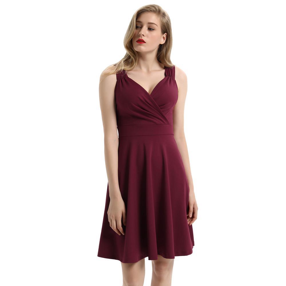 Plus Size Women Hepburn Style Cocktail Dress 11