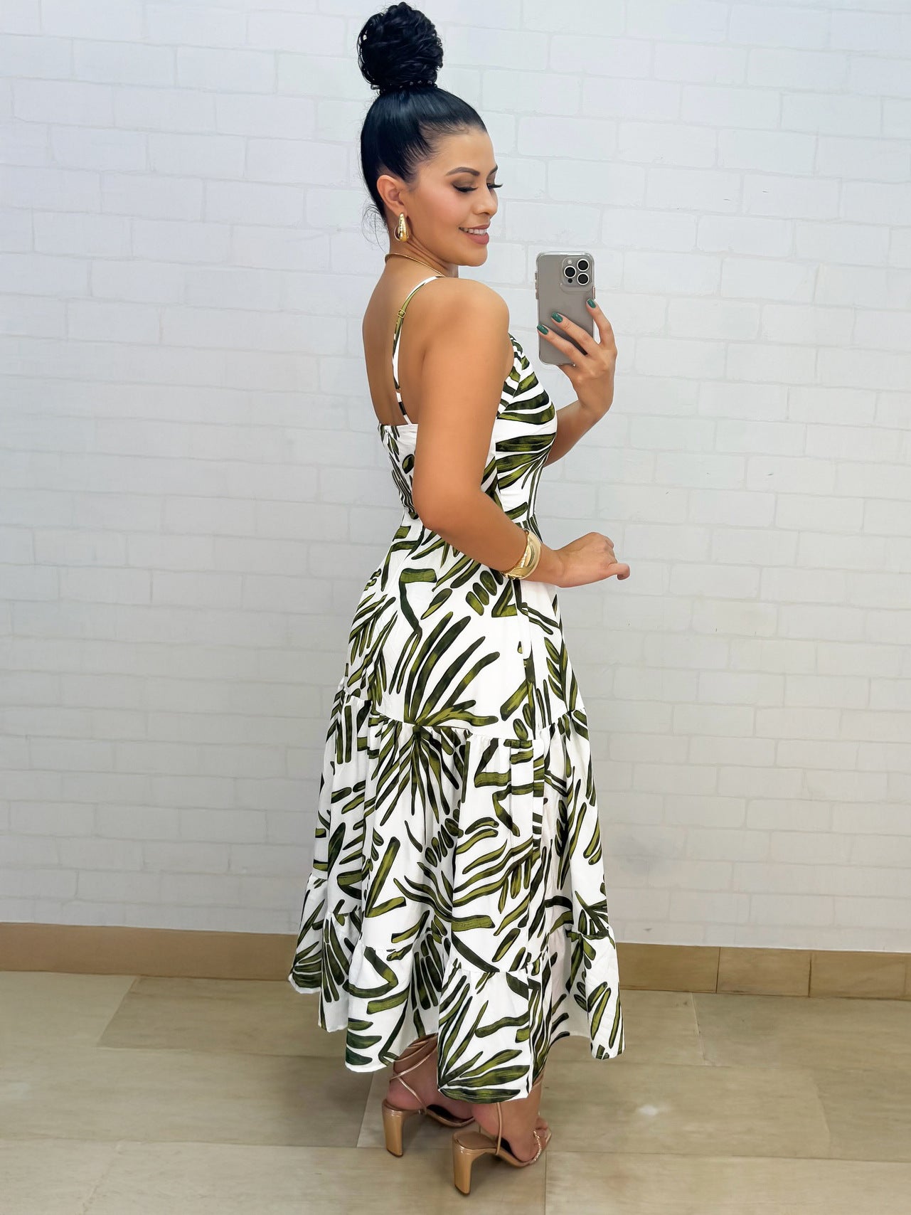 Summer Casual Print Strap Dress for Women