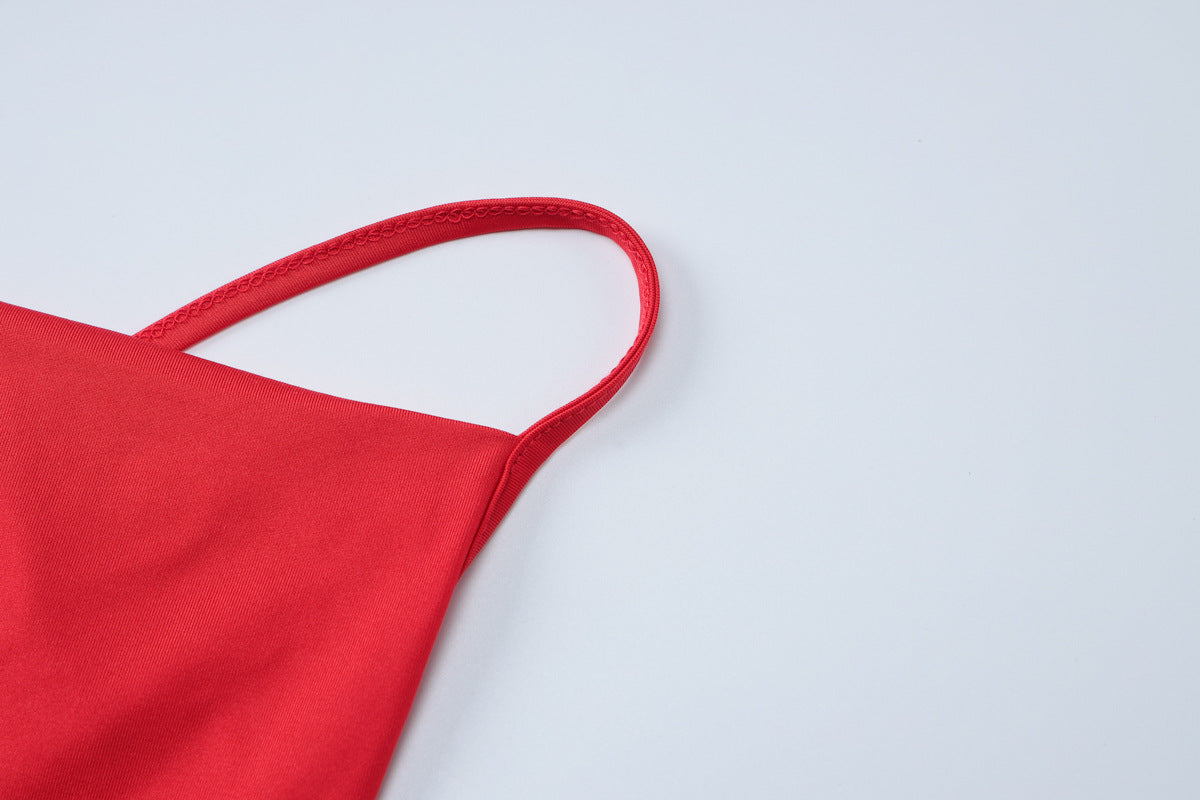 Women's Summer Fashion Sexy Low Back Pleated Long Dress 10