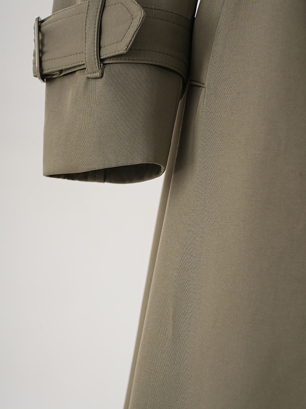 Women Fashion Contrast Patchwork Lace-Up Coat Windbreaker 9