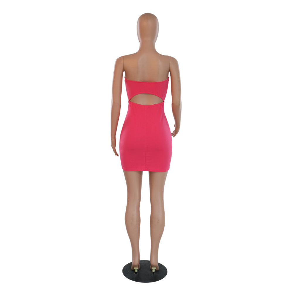 Fashion Sexy Strapless Sleeveless Bodycon Dress For Women 13