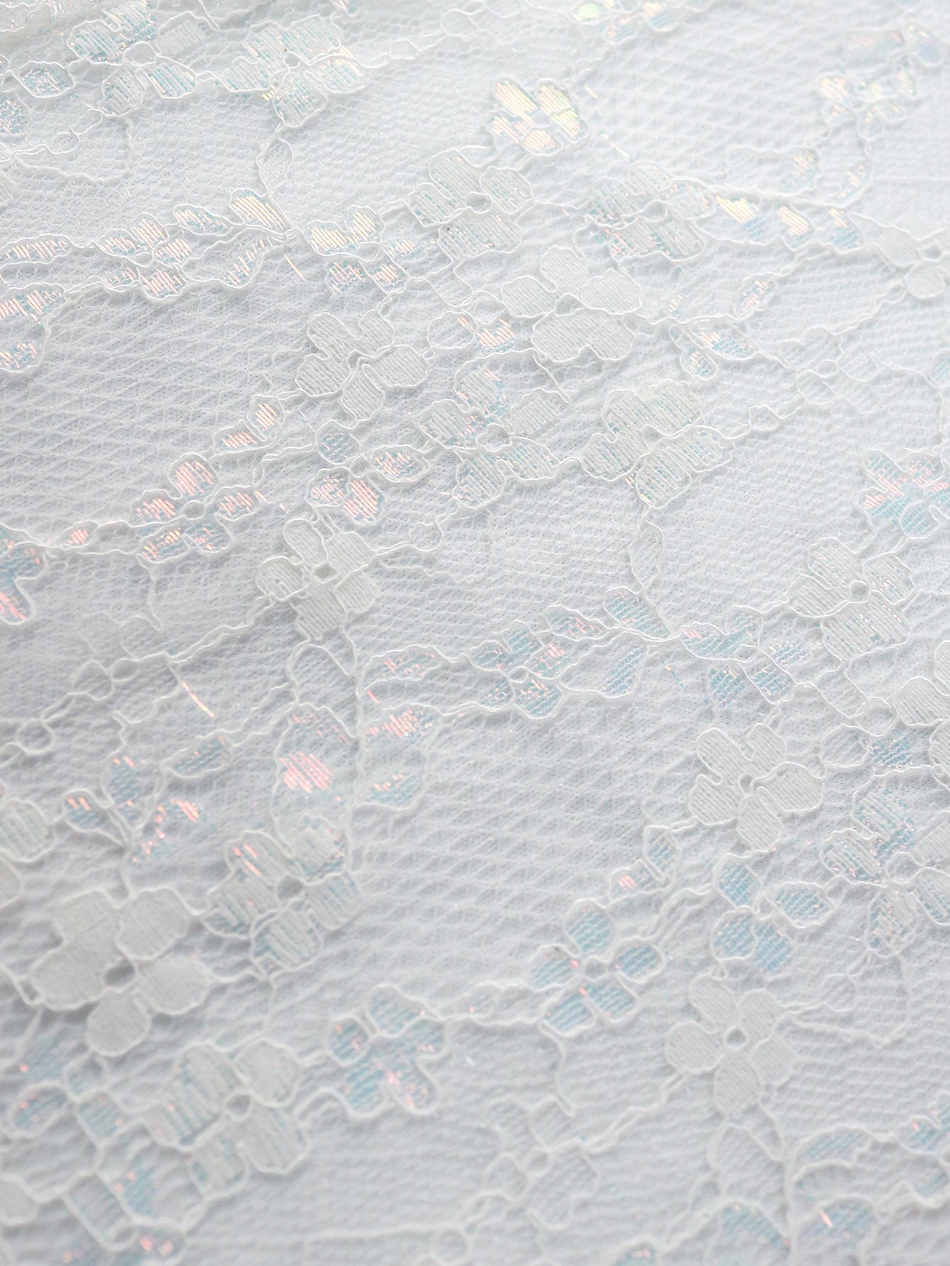 Plus Size Round Neck Ruffled Sleeve Fashionable Lace Loose Dress 8