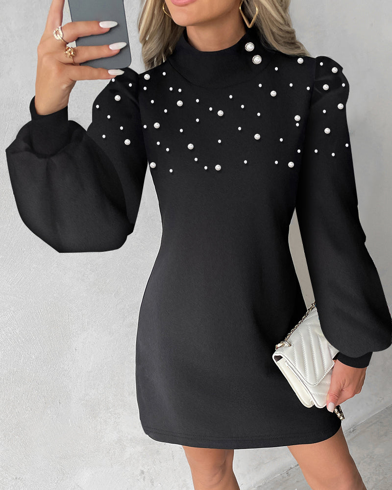 Women Sequined Long Sleeve Dress