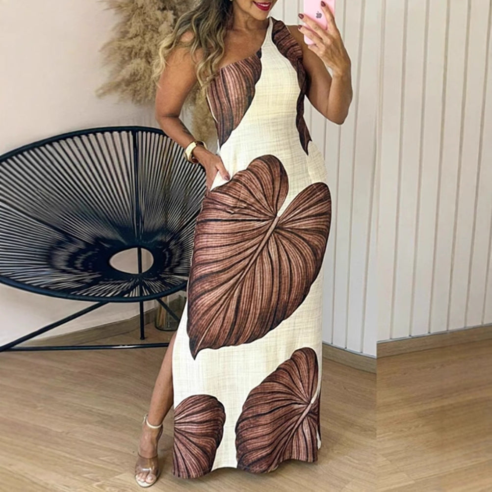 Summer Printed Fashion Chic Sleeveless Women Sexy Slim Dress 6