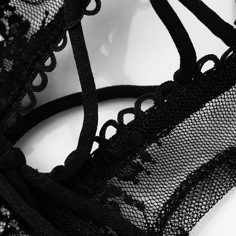 Women's Spring/Summer Lace Halter Neck Lace-Up Strapless Hollow Jumpsuit with Padding 16