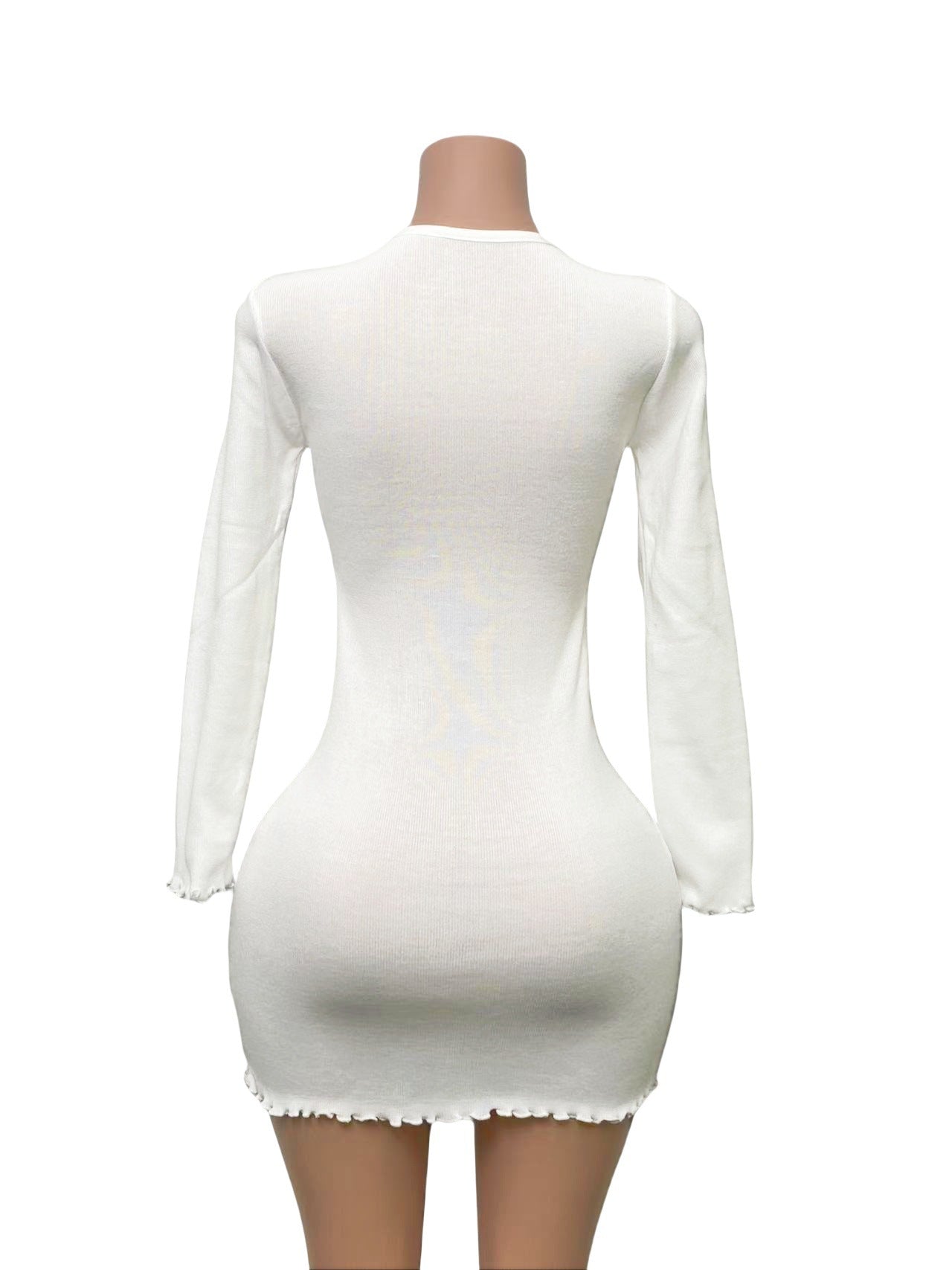 Chic Fashion Knit Long-Sleeve Bodycon Women's Dress 8