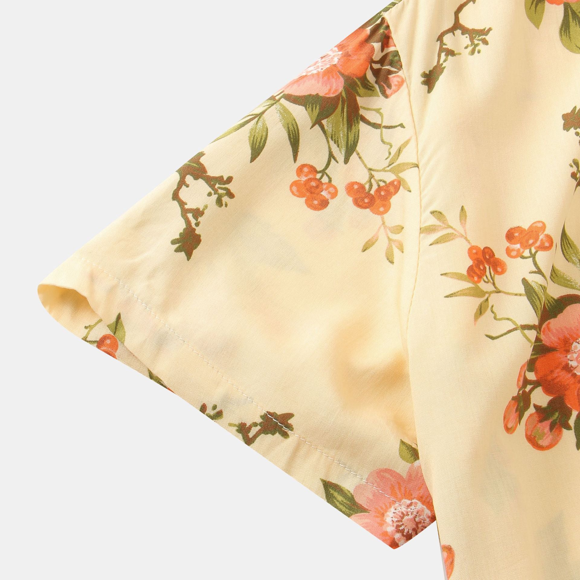 Summer Floral Men's Short Sleeve Shirt 15