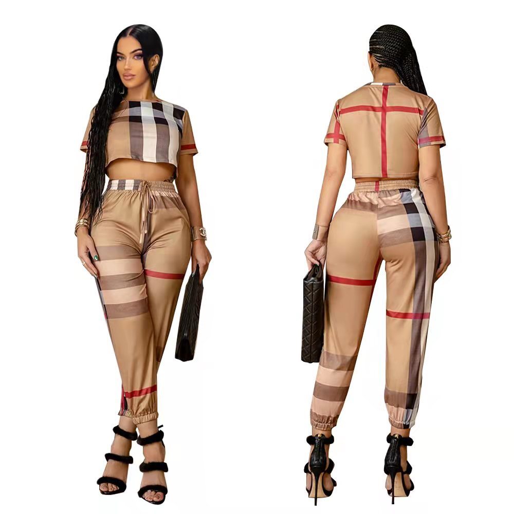 Women's Striped Chic Casual Two-Piece Pants Set 11