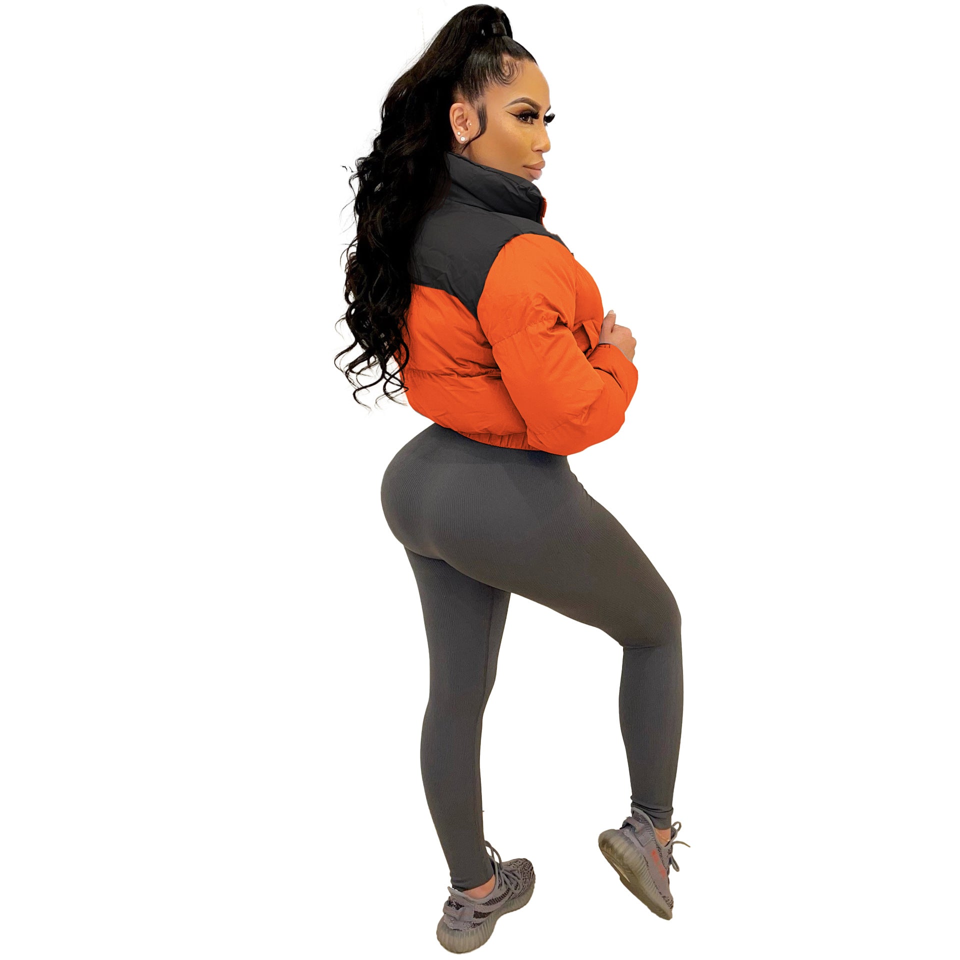 Autumn Winter Women's Coat Trendy Cotton-padded Short Jacket 15