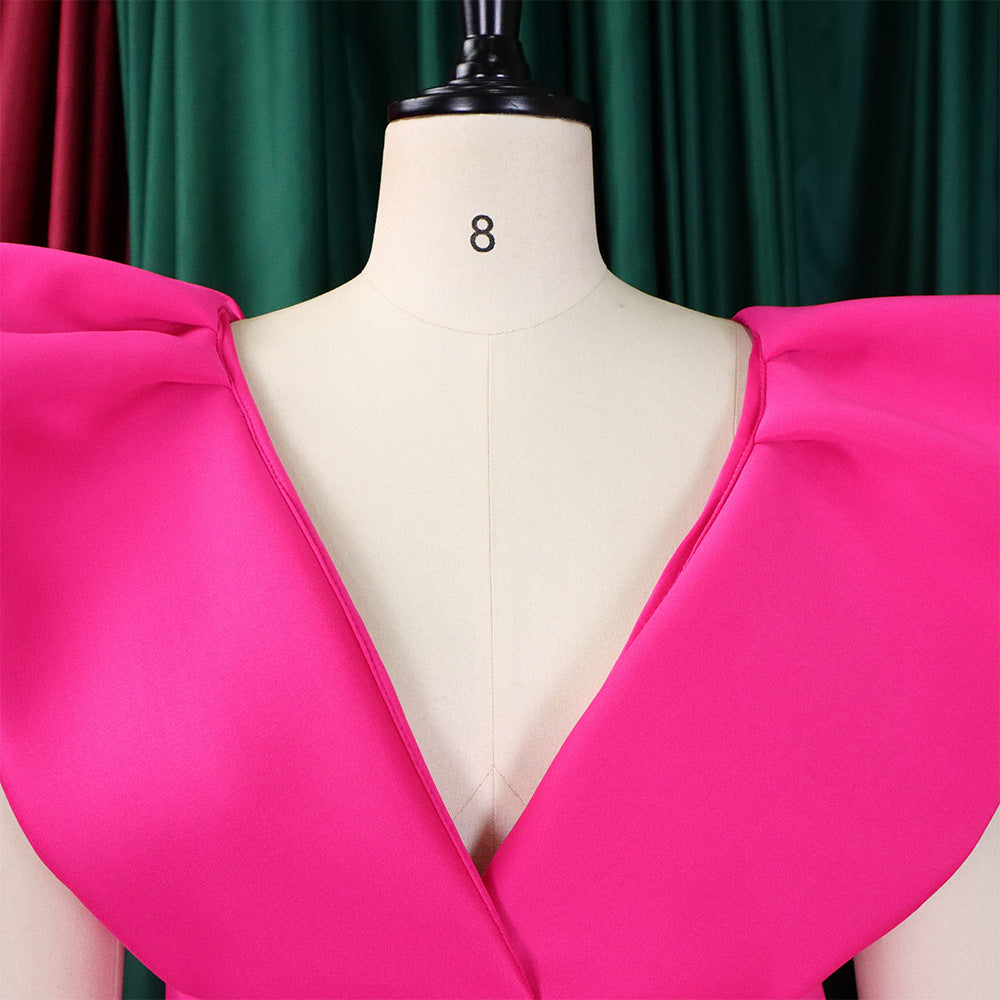 Women's Deep V Neck Sexy Swing Formal Party Dress 35