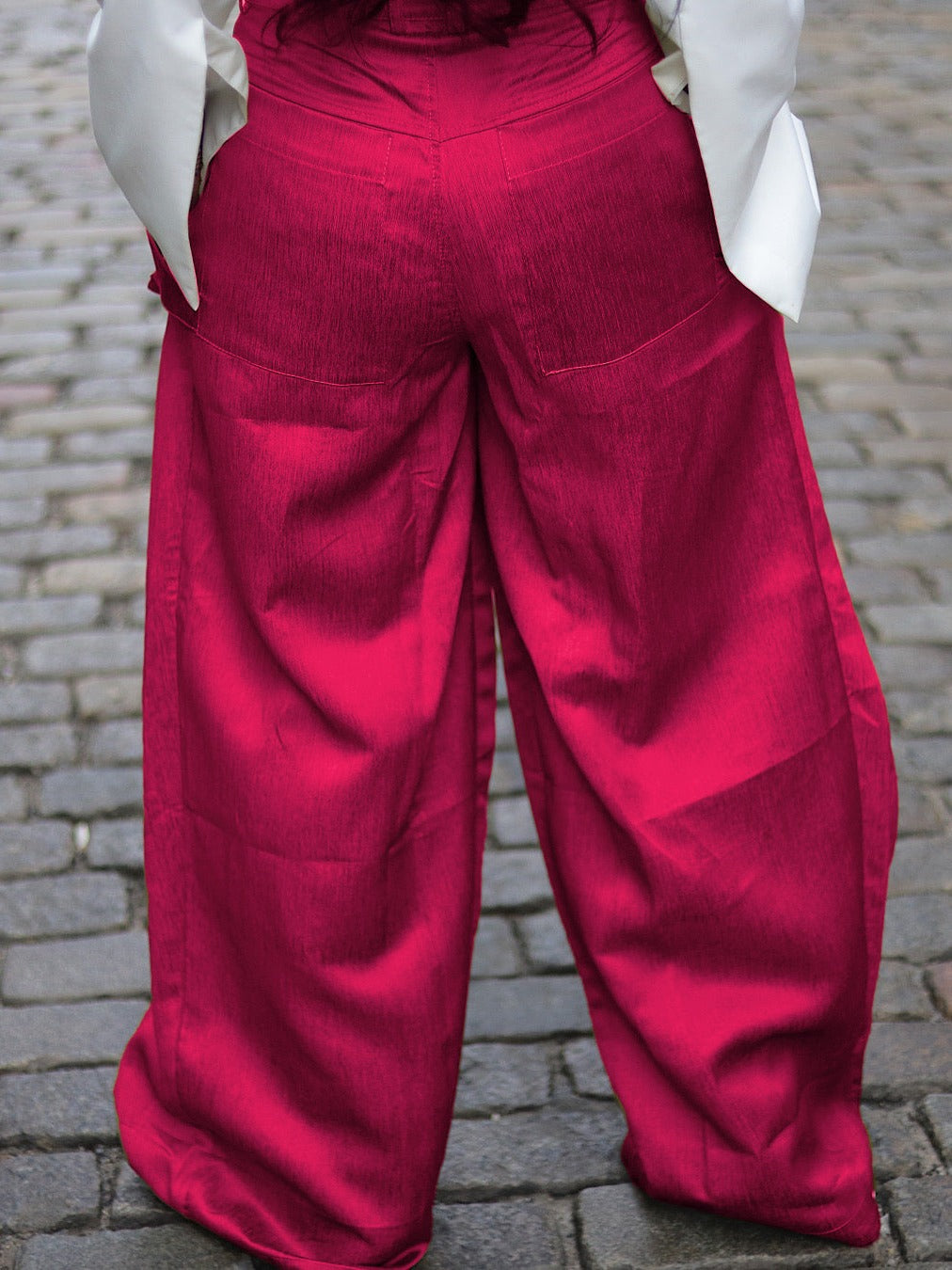 Women Casual Detachable Pocket Wide Leg Pants 7