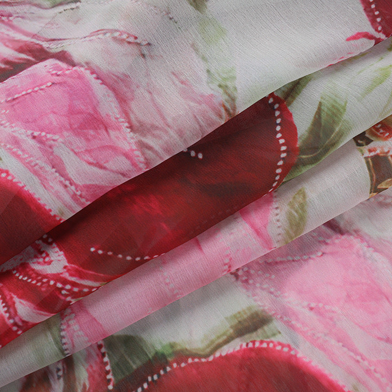 Women See-Through Print Holidays Summer Sexy Slit Dress 16