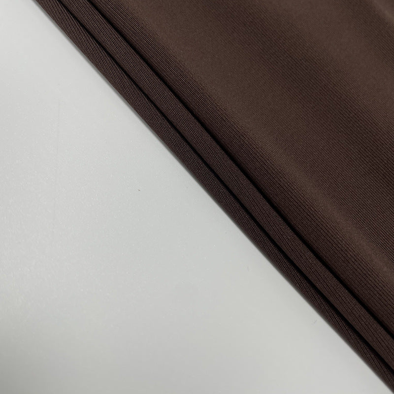 Women's Fashion Slash Shoulder Sexy Crop Top & Slit Skirt Set 16