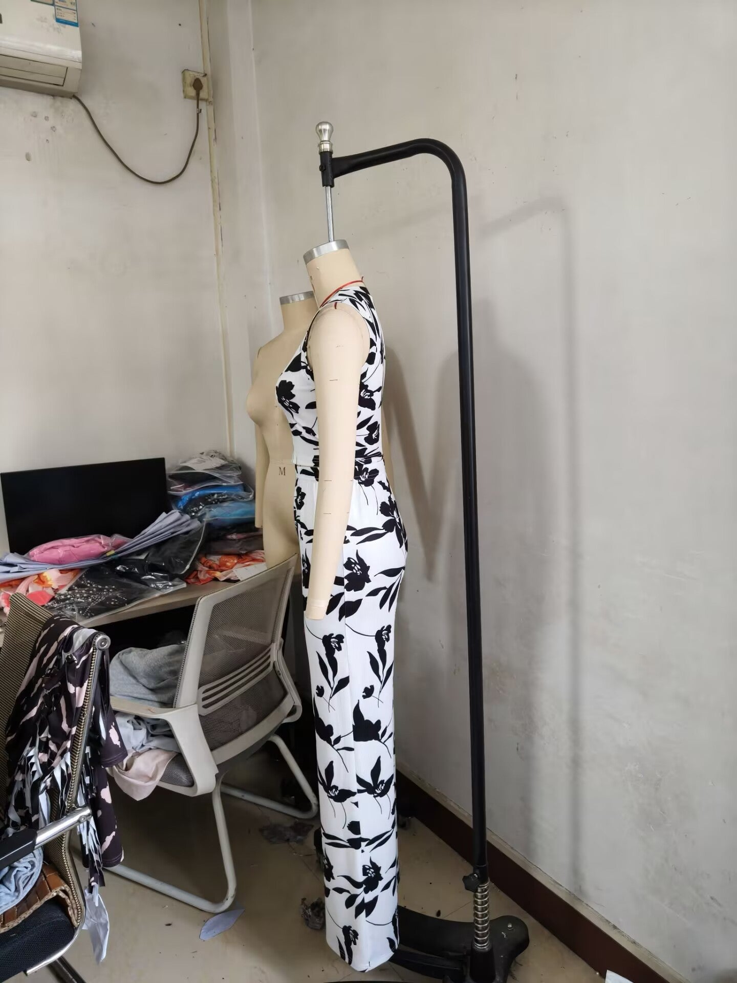 Women Floral Printed Sleeveless Vest and Pants Two-piece Set 13