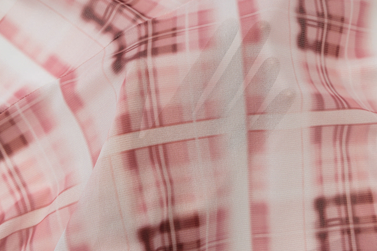 Women's Summer Mesh Plaid Print Irregular Low-Waist Skirt 13