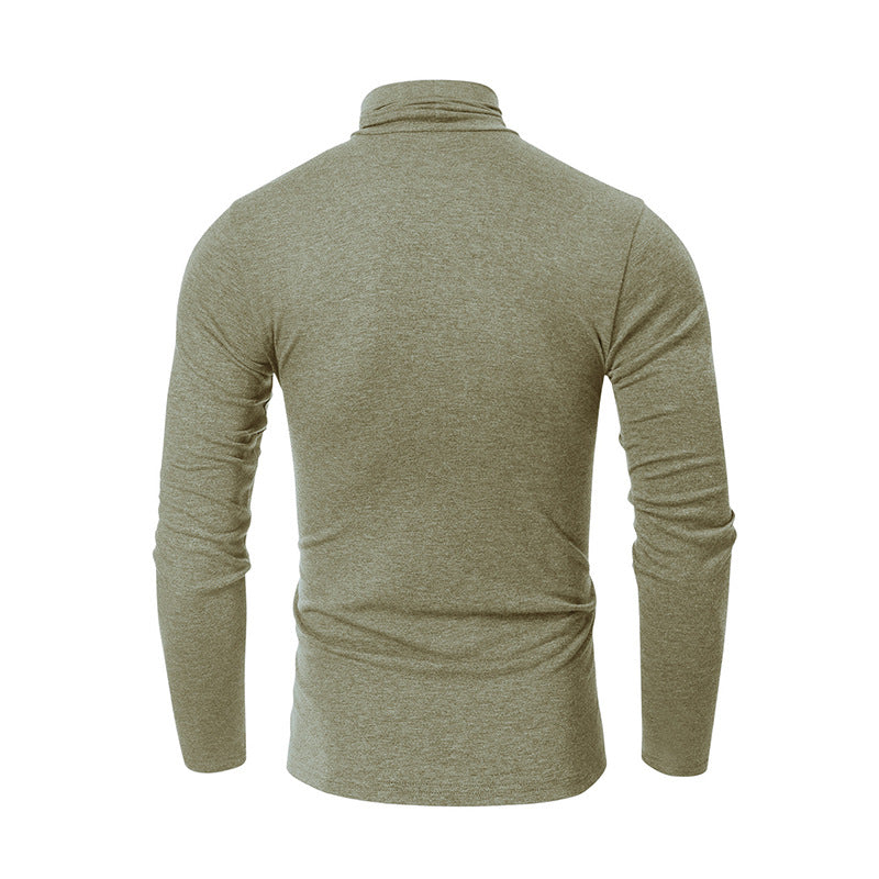 Men's Fall and Winter Turtleneck Basic Long Sleeve T-Shirt 47