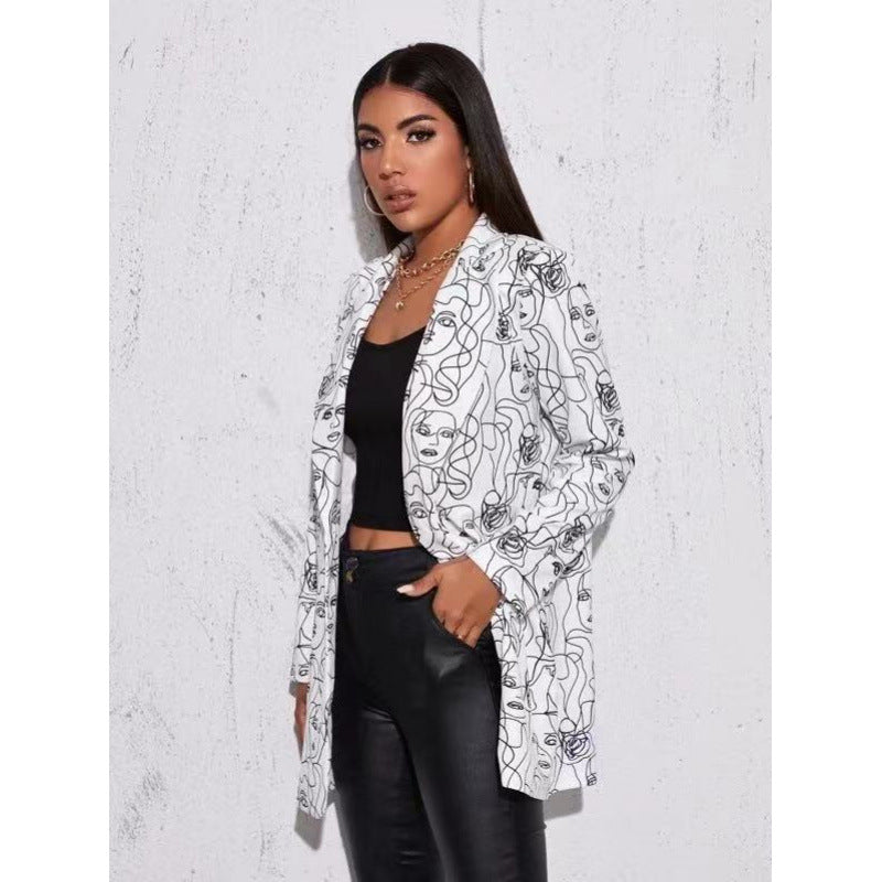 Women printed Blazer Coat 5