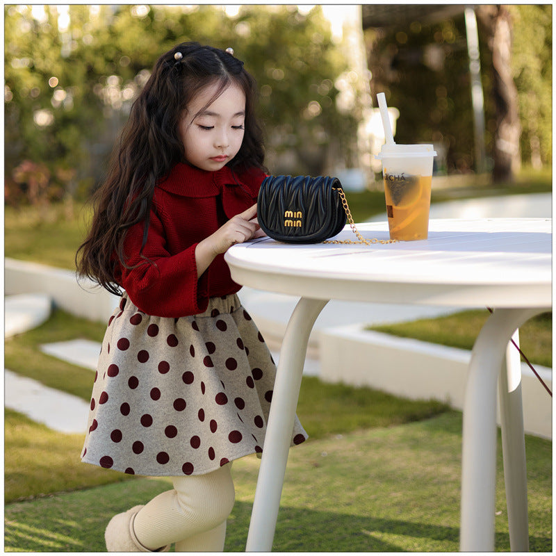 Women Mini Pleated Shell Bag Chain Bag Modern Crossbody Shoulder Bag 10