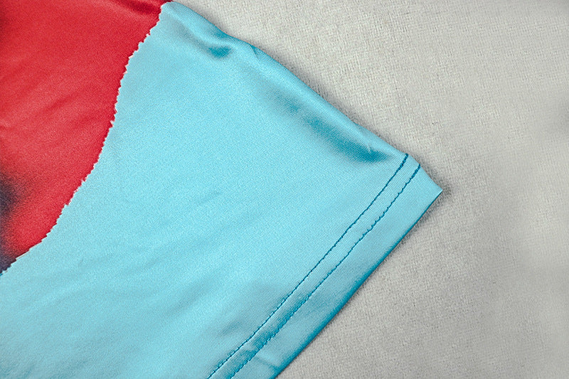 Fashion Printed Casual Ruched Halter Neck Draped Low-Back Long Dress 12