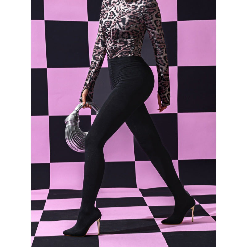 Pointed Stiletto Fashionable Sexy Women's Leggings Shoes 4