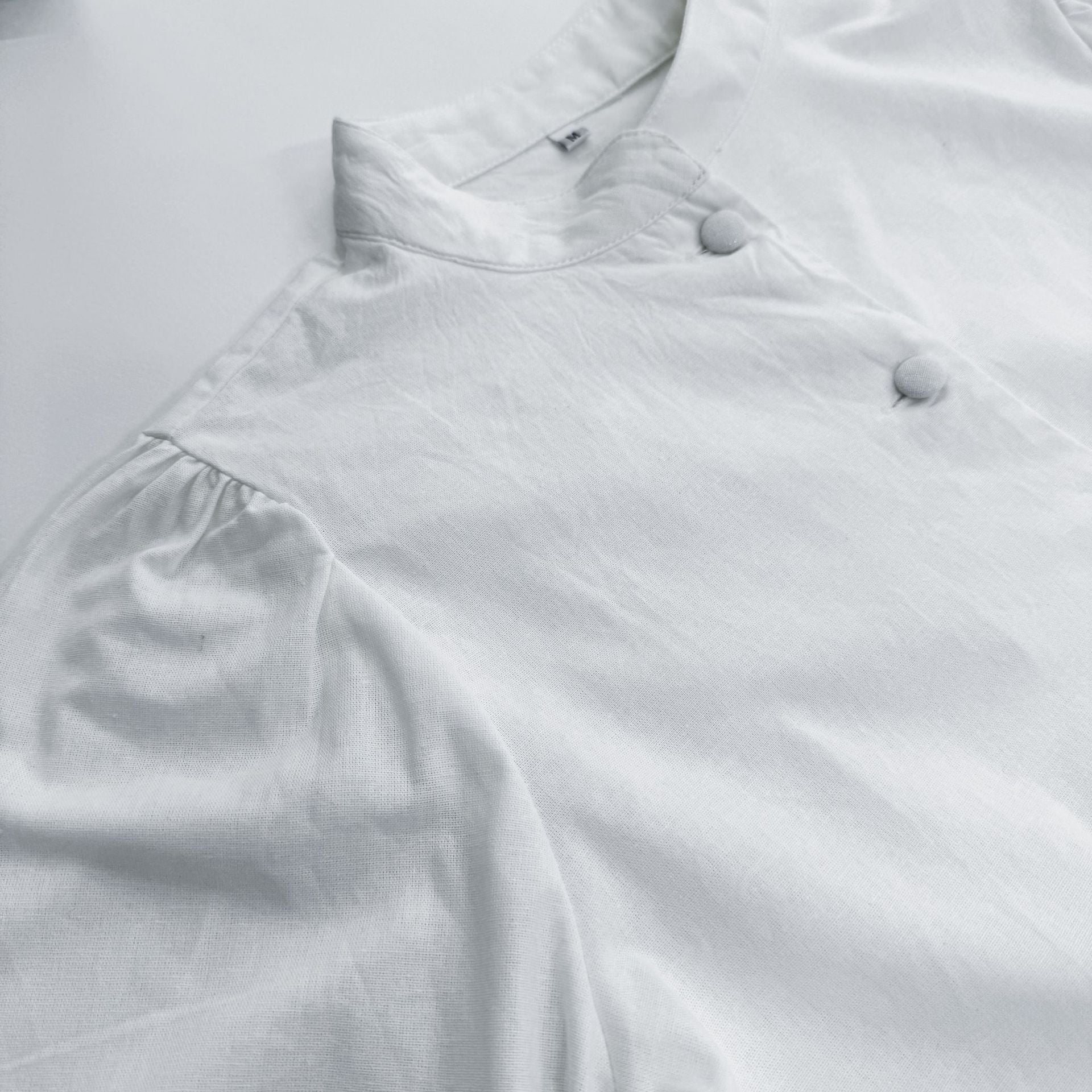 Summer White Lantern Sleeve Shirt & Skirt Two-Piece Casual Office Set 12