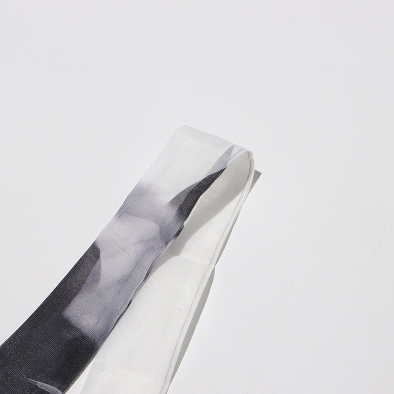 Women Vintage Paint Print Belt V-neck Long Sleeve Dress 38