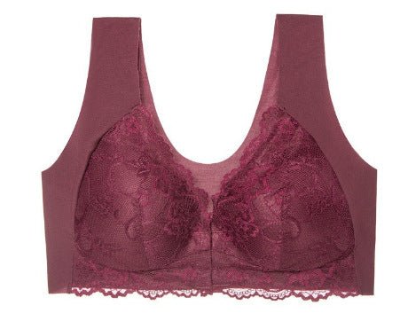 Plus - Size Women Sexy Lace Wire - Free Bras - BamBam