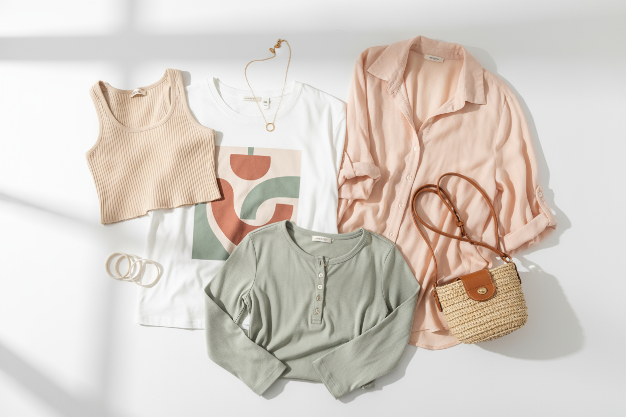 trendy casual tops for females. 