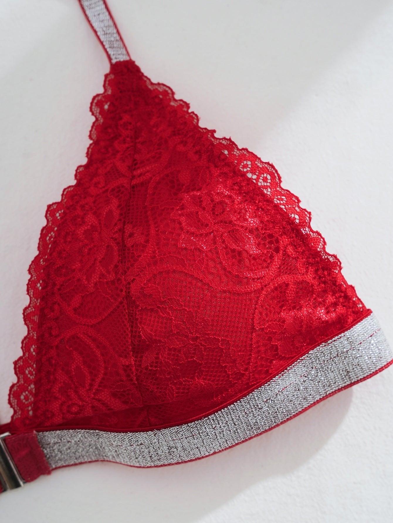 Women Halter Neck Backless Triangle Bra with Detachable Buttons Bras - BamBam