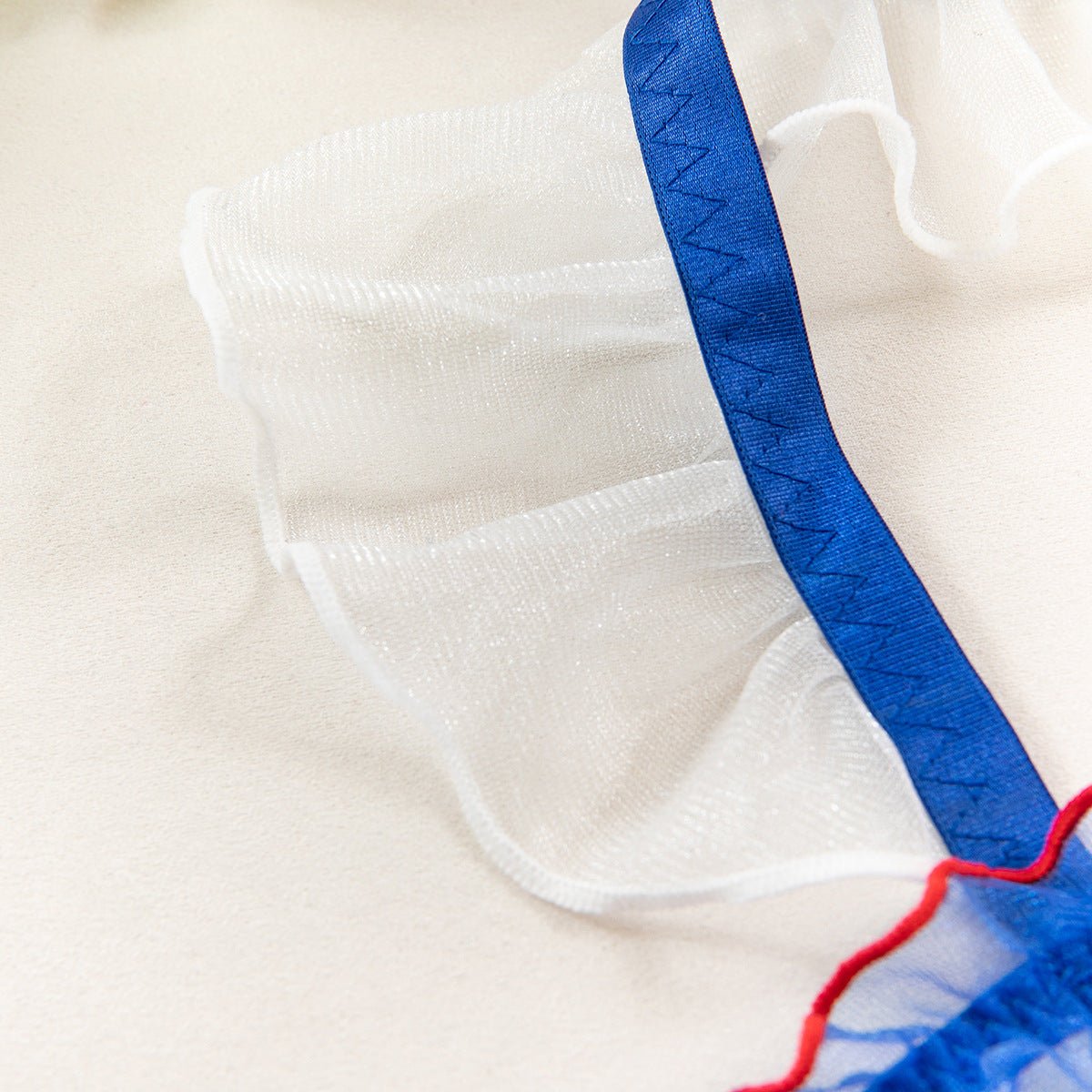 Women Halter Neck maid uniform Snow White see - through uniform with stockings sexy lingerie set - BamBam