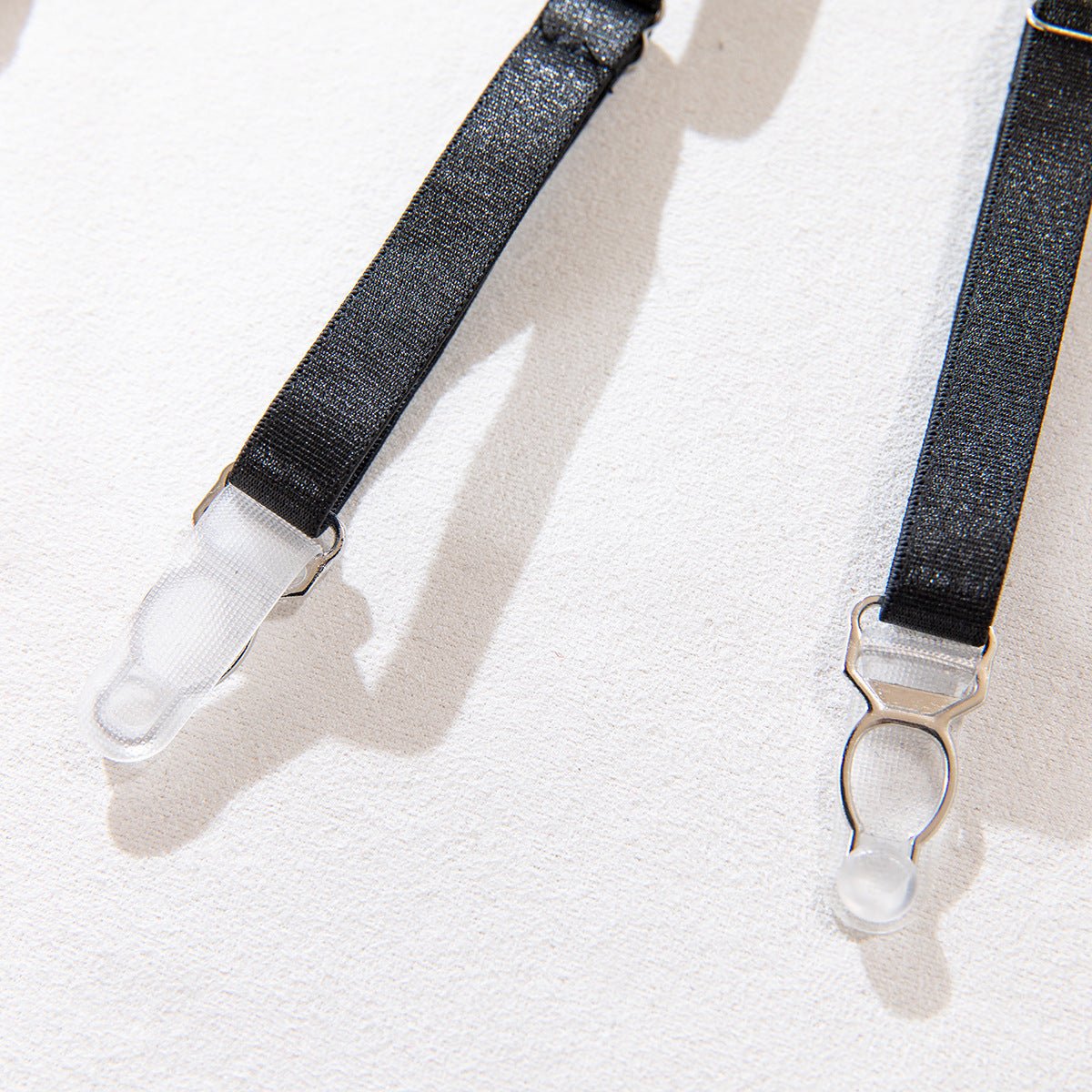 Women polka dot flocked gloves Sexy lingerie set - BamBam