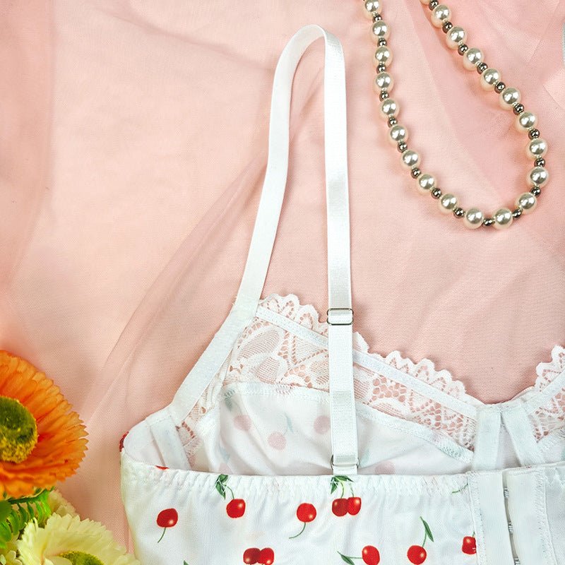 Women sexy cherry print camisole top, Outdoor Wear Basics tank top - BamBam