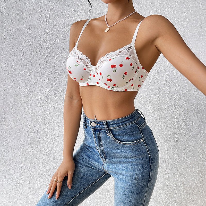 Women sexy cherry print camisole top, Outdoor Wear Basics tank top - BamBam