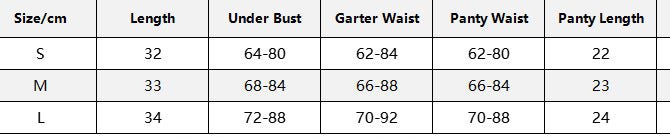 Women sexy party uniform passionate seductive suspender Sexy lingerie set - BamBam