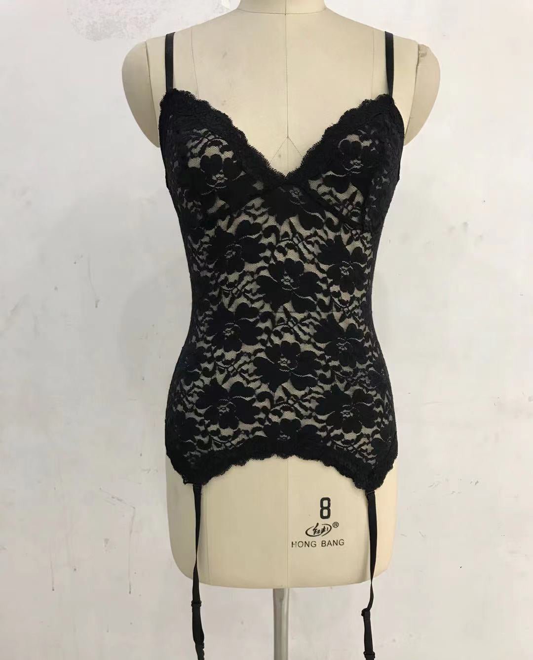 Women Strapless Lace Patchwork Sexy Bodycon Dress - BamBam