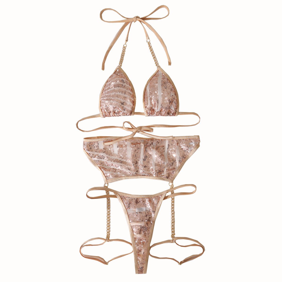 Women Summer High Silver Silk Push - Up Shaping Lingerie - BamBam