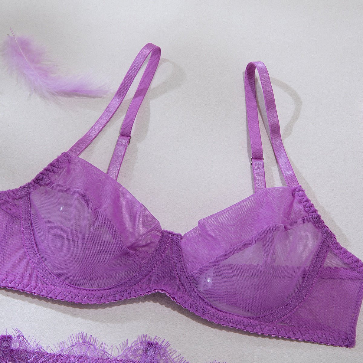 Women tutu see - through black tulle Sexy lingerie set - BamBam