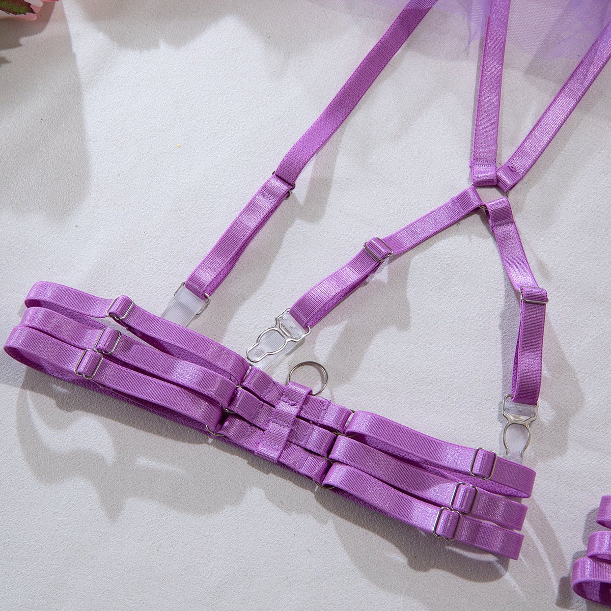 Women tutu see - through black tulle Sexy lingerie set - BamBam