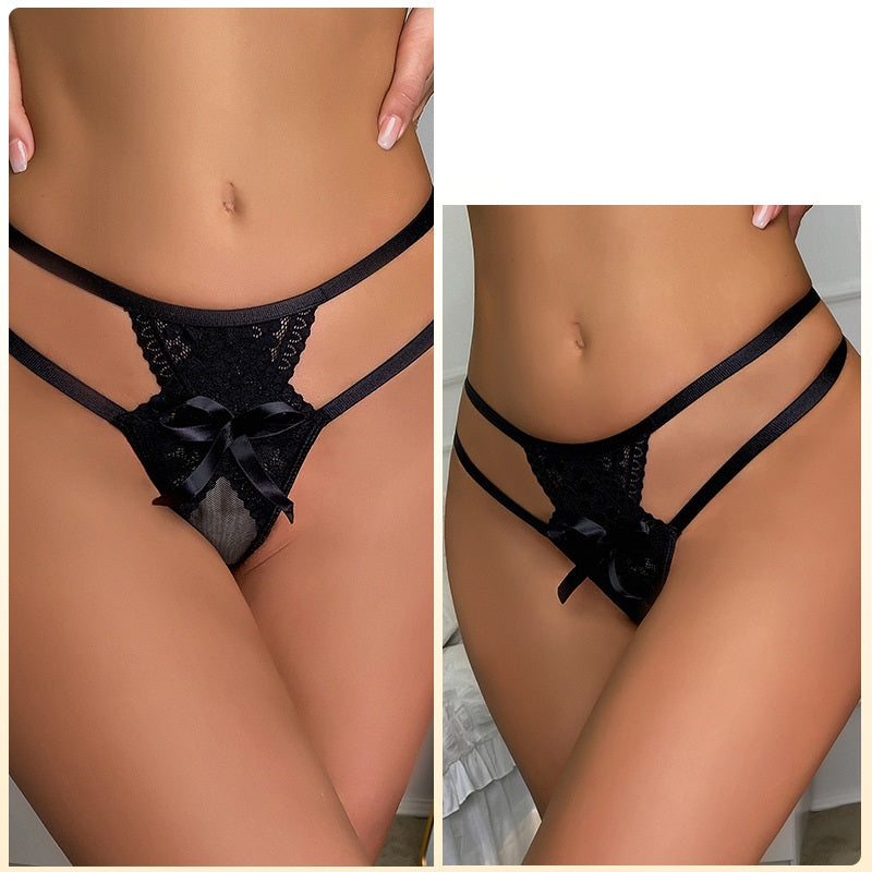 BamBam Sexy panties hollow seduction flirt See-Through thong female - BamBam