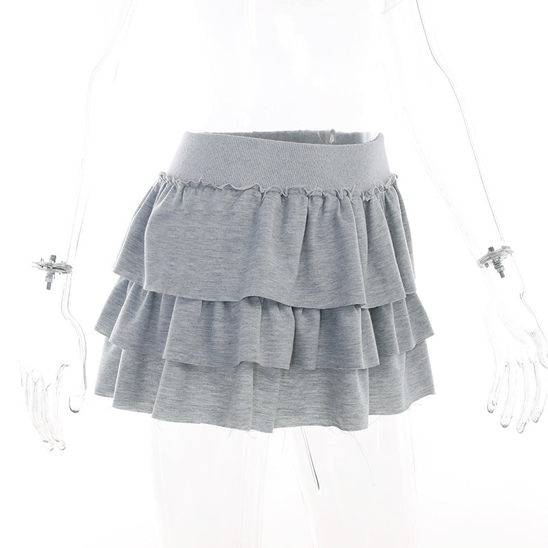 BamBam High Waist Short Tiered Skirt Summer Fashion Sweet Skirt - BamBam