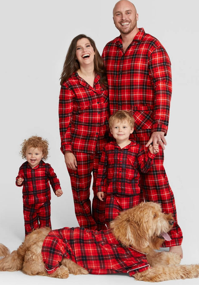 Christmas Family Wear plaid Pajama two-piece set