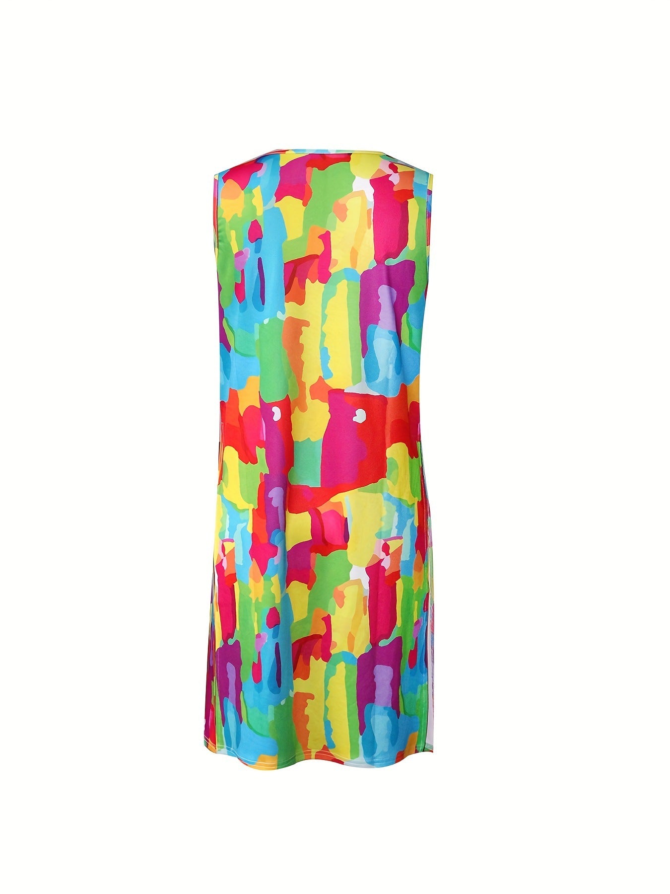 BamBam women's sleeveless printed slit top shorts suit - BamBam