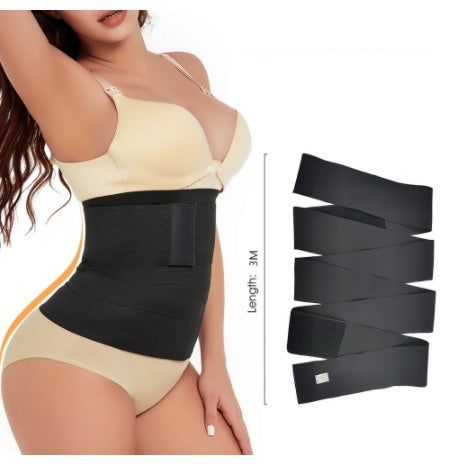 BamBam Elastic Wrap Belly Belt Sports Fitness Belly Shaping Belt Adjustable Slim Waist Belly Elastic Webbing Corset - BamBam