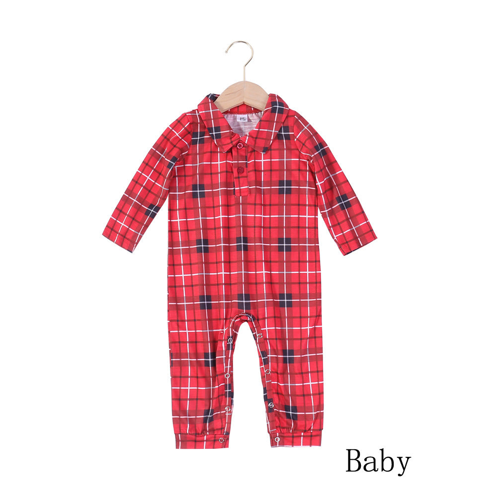 BamBam Christmas Family Wear plaid Pajama two-piece set - BamBam