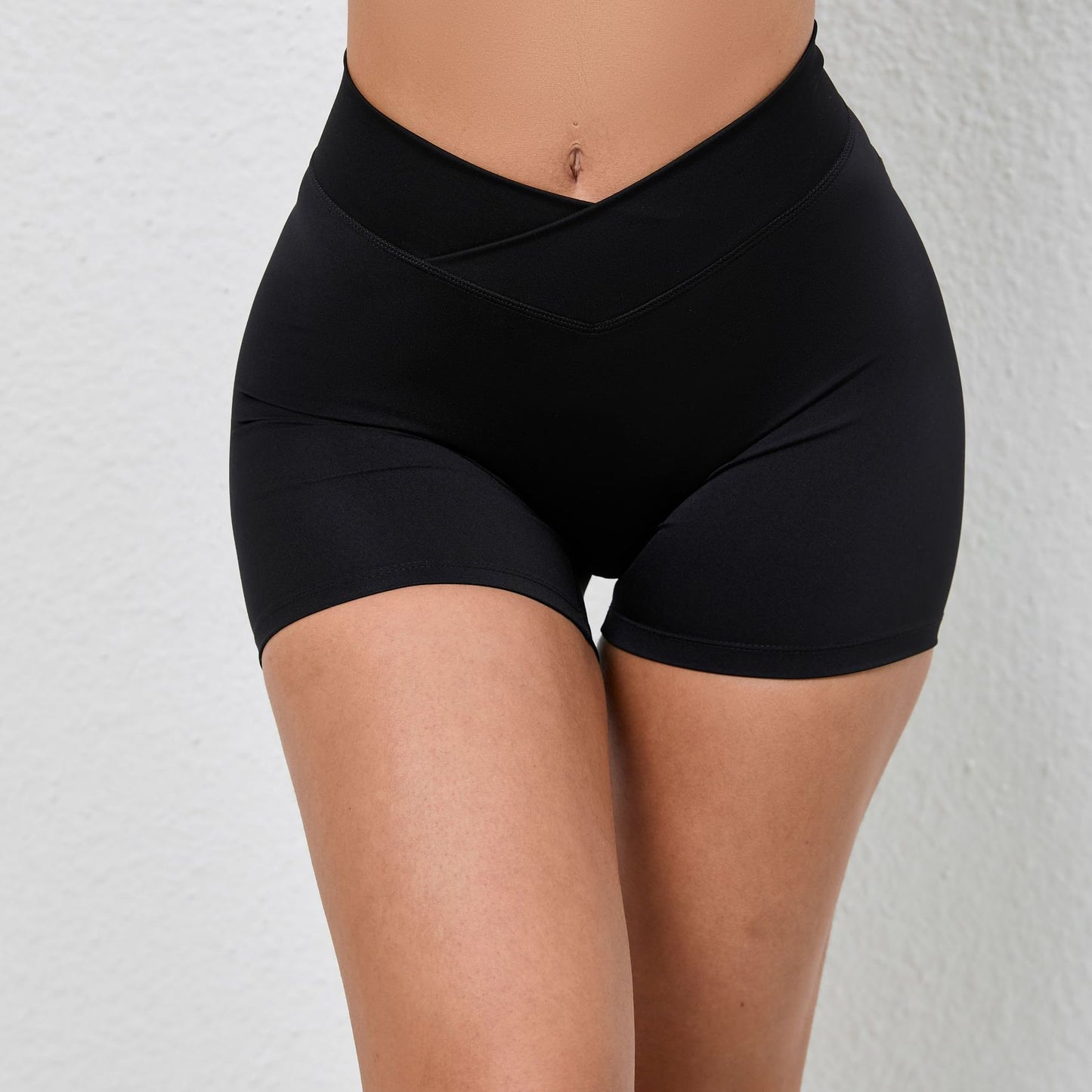 BamBam Women Cross Breathable Sports Butt Lift Stretch Yoga Shorts - BamBam